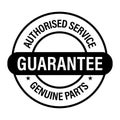 Authorised service, genuine parts guarantee vector icon