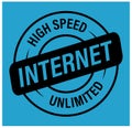 High speed unlimited internet vector icon.