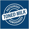 Pasteurized homogenized toned milk vector icon Royalty Free Stock Photo