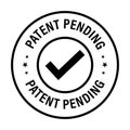 Patent pending vector icon wirth tick mark,