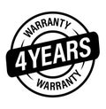4 year warranty vector icon