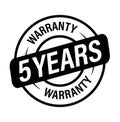five year warranty vector icon