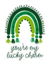 You are my lucky Charm - cute rainbow decoration.