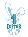 My first Easter - happy Easter Day lettering greeting card set.