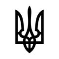 Ukrainian trizub. Ukrainian national emblem.