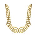 Laurel wreath gold emblem. Greek olive branch. Royalty Free Stock Photo