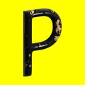 3D Capital letter P