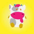 pink cow Art & Illustration