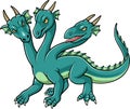 Cartoon cute three headed dragon Royalty Free Stock Photo