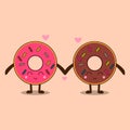 Donuts cartoon character Royalty Free Stock Photo