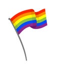 Rainbow flag. LGBT support symbol and flag. Vector illustration. Royalty Free Stock Photo