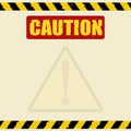 Blank space, free text copy space grunge Caution Danger Warning sign in black background vector image in red, black and signal yel Royalty Free Stock Photo