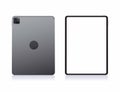 Ipad Pro Tablet concept back and front blank display mockup set realistic illustration vector Royalty Free Stock Photo