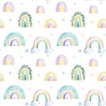 Cute unicorns collection. Seamless lovely texture