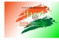 Happy Independence Day India on 15th august template for banner , card and poster , illustration of flag