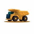 Mining dump truck industrial vehicle illustration vector Royalty Free Stock Photo