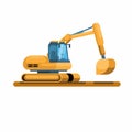 Excavator digger truck vehicle illustration vector