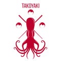 Octopus Takoyaki red logo