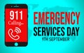 Every year on September 9th, Emergency Services Day honors emergency service crews in the United Kingdom. Royalty Free Stock Photo