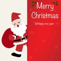 Design Santa Claus at Christmas card for chritsmas on background vector illustration Royalty Free Stock Photo