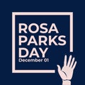 Poster Rosa parks day, december 1 Royalty Free Stock Photo