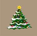 Christmas tree. symbolic tree image on isolated background