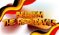 belgium the red devils world football championship background theme Royalty Free Stock Photo