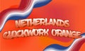 netherlands clockwork orange world football championship background theme Royalty Free Stock Photo