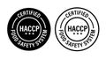 HACCP - Hazard Analysis and Critical Control Points abstract, food safety system certified-vector icon set Royalty Free Stock Photo