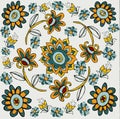 flower pattern, classic composition and colors