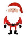 Standing Santa - illustration in cartoon style. Merry Christmas and happy new year.