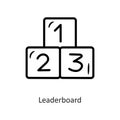 Leaderboard vector outline Icon Design illustration. Gaming Symbol on White background EPS 10 File