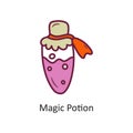 Magic Potion vector Fill outline Icon Design illustration. Halloween Symbol on White background EPS 10 File Royalty Free Stock Photo