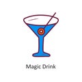 Magic Drink vector Fill outline Icon Design illustration. Halloween Symbol on White background EPS 10 File Royalty Free Stock Photo