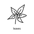 leaves vector Outline Icon Design illustration. Nature Symbol on White background EPS 10 File Royalty Free Stock Photo