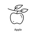 Apple vector Outline Icon Design illustration. Nature Symbol on White background EPS 10 File Royalty Free Stock Photo