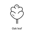 Oak leaf vector Outline Icon Design illustration. Nature Symbol on White background EPS 10 File Royalty Free Stock Photo