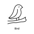 Bird vector Outline Icon Design illustration. Nature Symbol on White background EPS 10 File Royalty Free Stock Photo