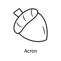 Acron vector Outline Icon Design illustration. Nature Symbol on White background EPS 10 File