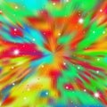 Colorful explosion abstract background with glitter elements