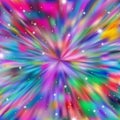 Colorful explosion abstract background with glitter elements