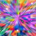 Colorful explosion abstract background with glitter elements