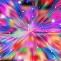 Colorful explosion abstract background with glitter elements