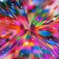 Colorful explosion abstract background with glitter elements