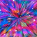 Colorful explosion abstract background with glitter elements