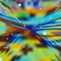 Colorful explosion abstract background with glitter elements