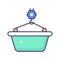 Tub vector Fill Outline icon style illustration. EPS 10 file