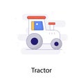 Tractor vector Fill Outline with background icon style illustration. EPS 10 file Royalty Free Stock Photo