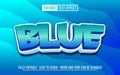 Blue abstrack 3d editable text effect