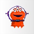 pixel character monster Royalty Free Stock Photo